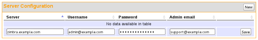 Add a Zimbra server